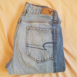 Two-tone High-rise Jeans